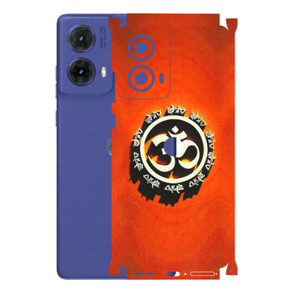 Motorola Phone Skins (All Models) - Aum Shiv Orange - 3D Embossed Finish (L-32) Motorola G85 (5G)