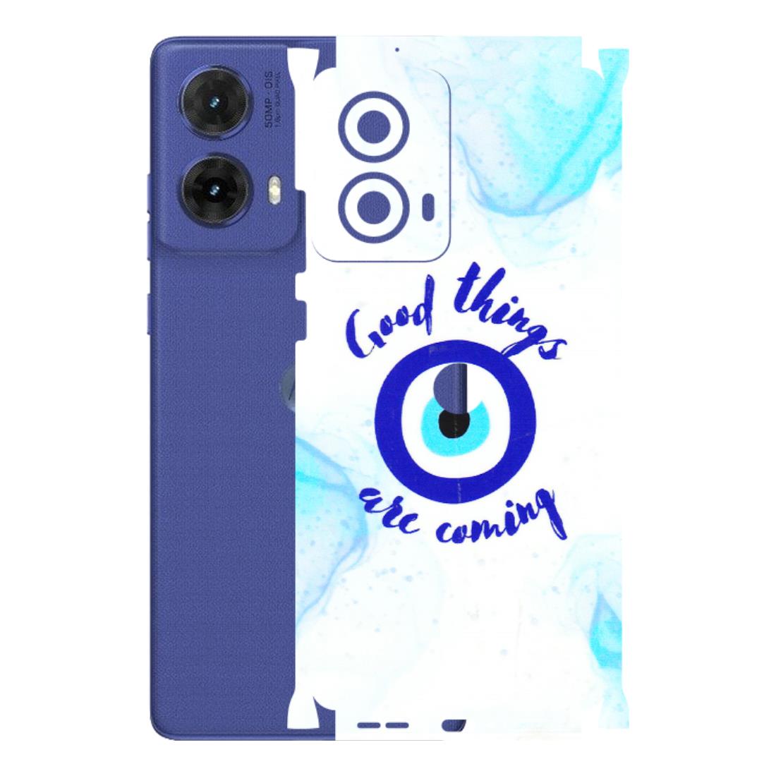Motorola Phone Skins (All Models) - Evil Eye Good Things Are Coming - 3D Embossed Finish (L-322) Motorola G85 (5G)