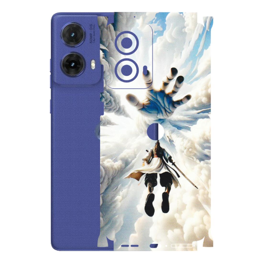 Motorola Phone Skins (All Models) - Big Hand With Monkey King - 3D Embossed Finish (L-323) Motorola G85 (5G)