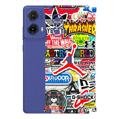 Motorola Phone Skins (All Models) - Multi Brands Sticker Graffiti - 3D Embossed Finish (L-37) Motorola G85 (5G)
