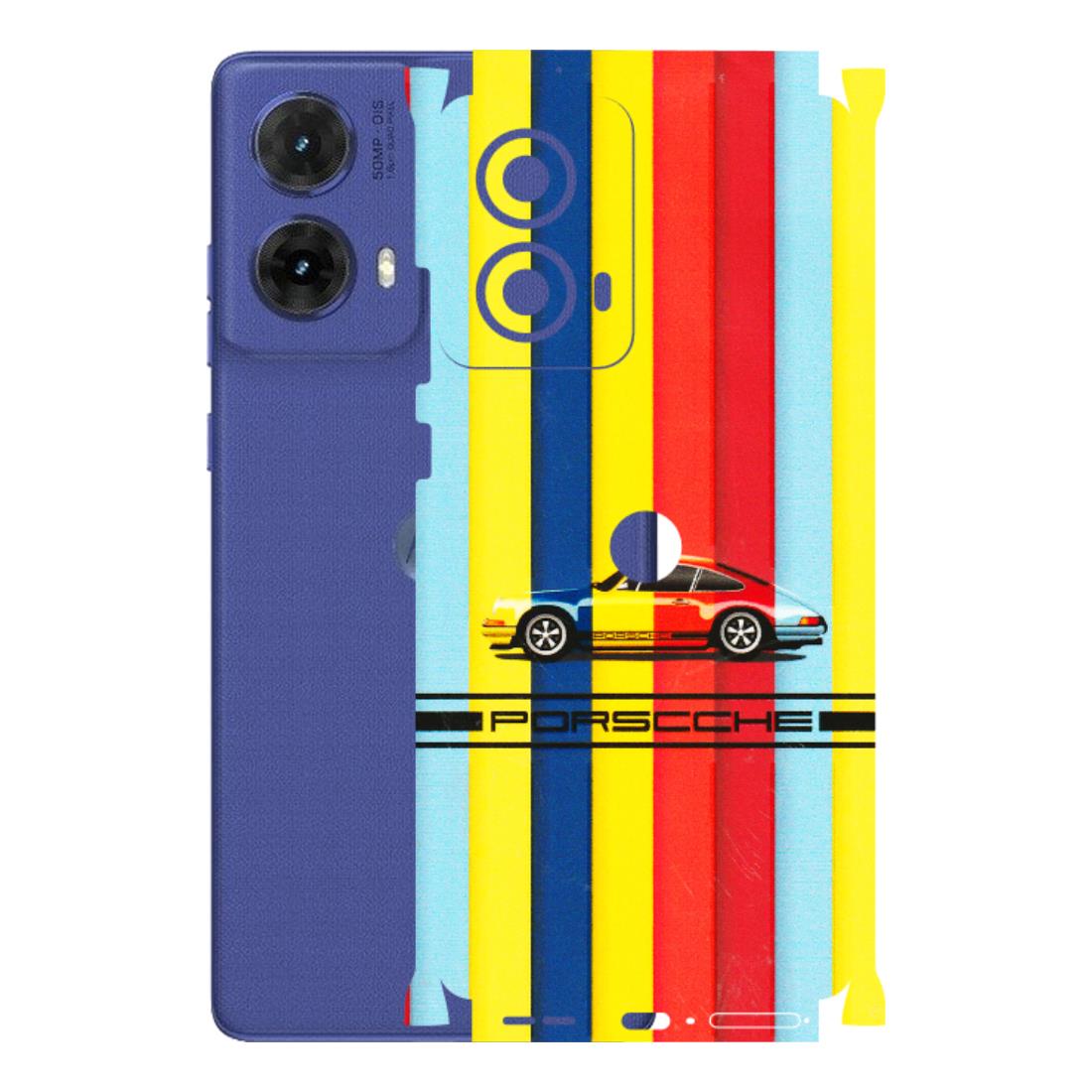 Motorola Phone Skins (All Models) - Multicolour Porche - 3D Embossed Finish (L-39) Motorola G85 (5G)