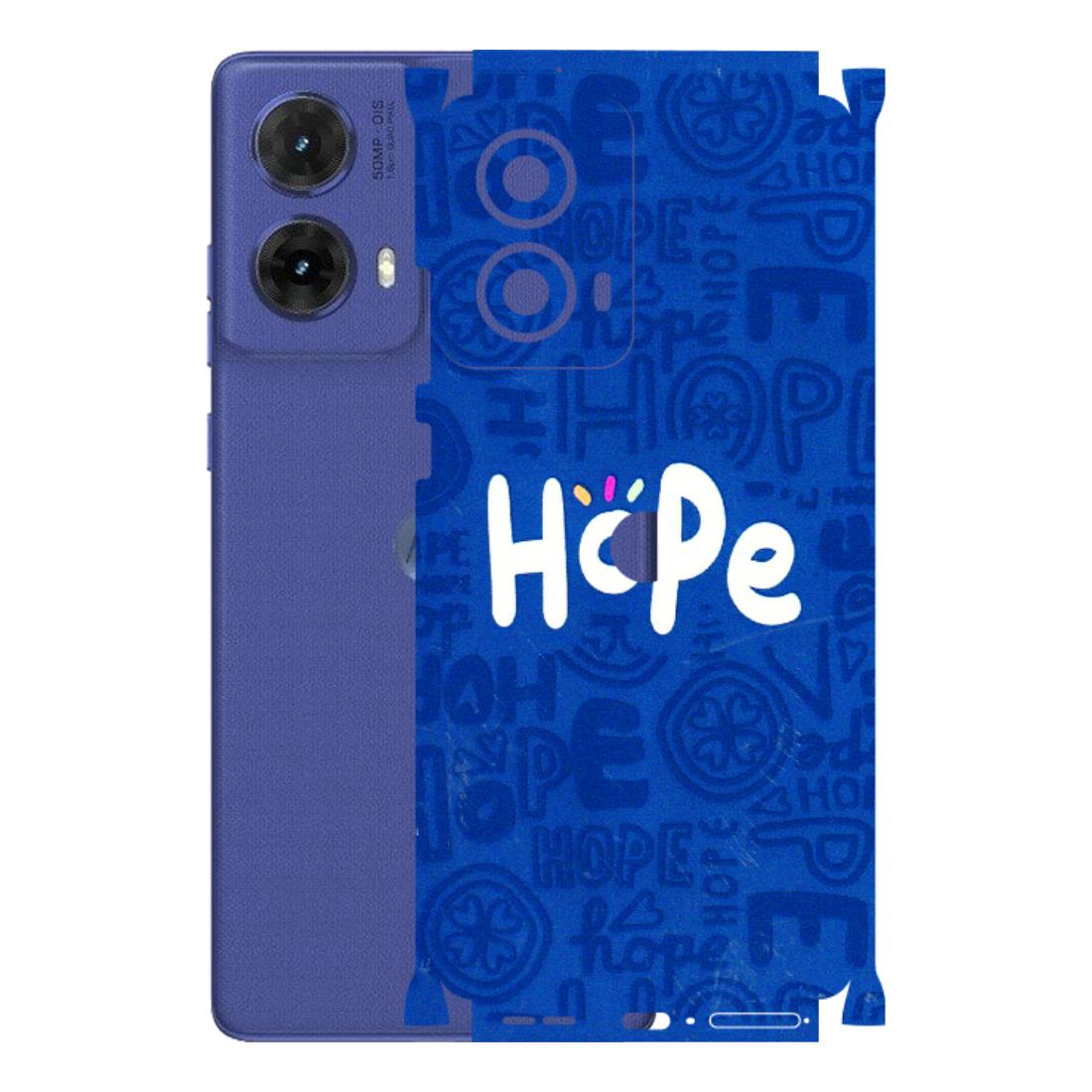 Motorola Phone Skins (All Models) - Hope Doodles Blue - 3D Embossed Finish (L-43) Motorola G85 (5G)