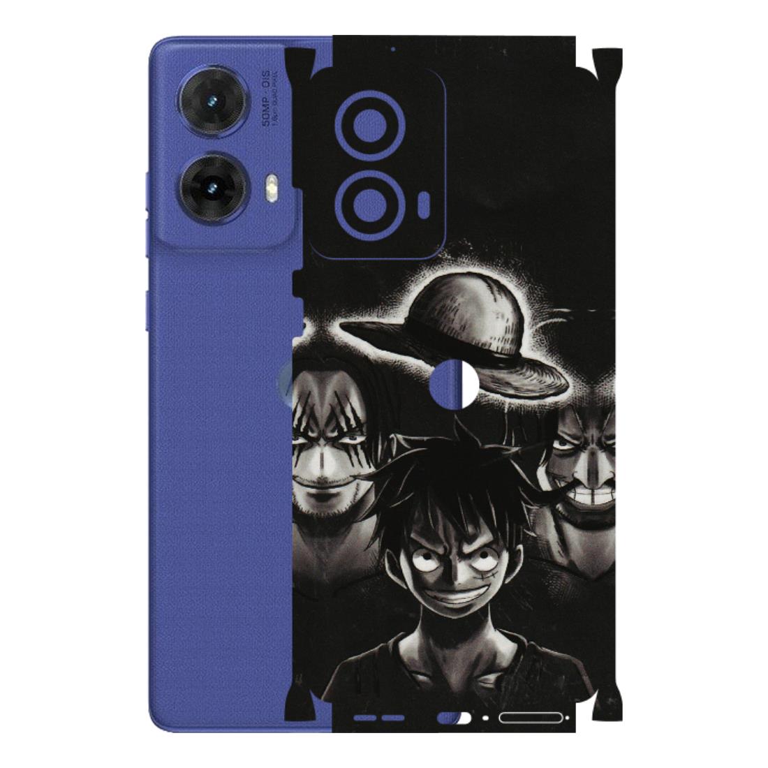 Motorola Phone Skins (All Models) - Black Luffy Hat - 3D Embossed Finish (L-57) Motorola G85 (5G)