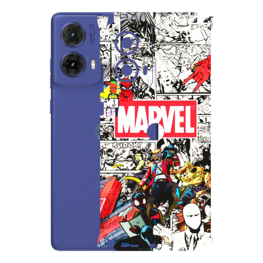 Motorola Phone Skins (All Models) - Marvel Colorful Comic - 3D Embossed Finish (L-64) Motorola G85 (5G)
