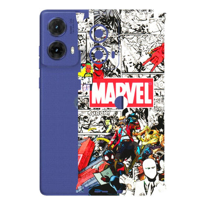Motorola Phone Skins (All Models) - Marvel Colorful Comic - 3D Embossed Finish (L-64) Motorola G85 (5G)
