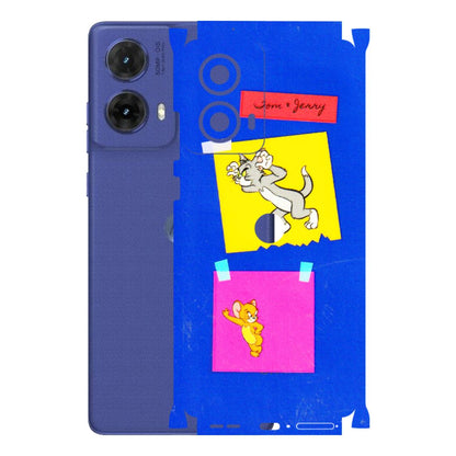 Motorola Phone Skins (All Models) - Tom N Jerry Sticky Notes - 3D Embossed Finish (L-88) Motorola G85 (5G)