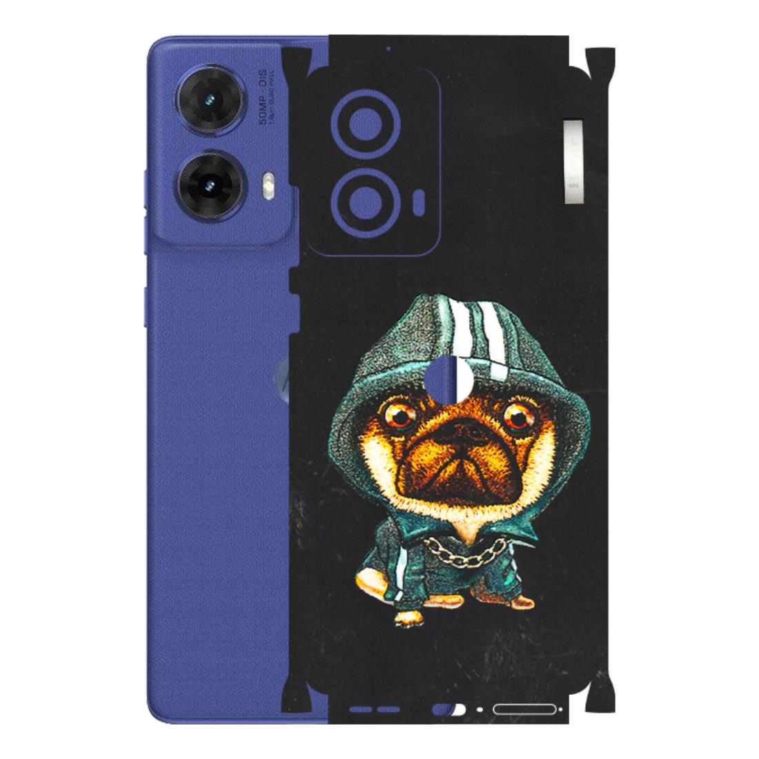Motorola Phone Skins (All Models) - Puppy N Hoodie - 3D Embossed Finish (L-90) Motorola G85 (5G)