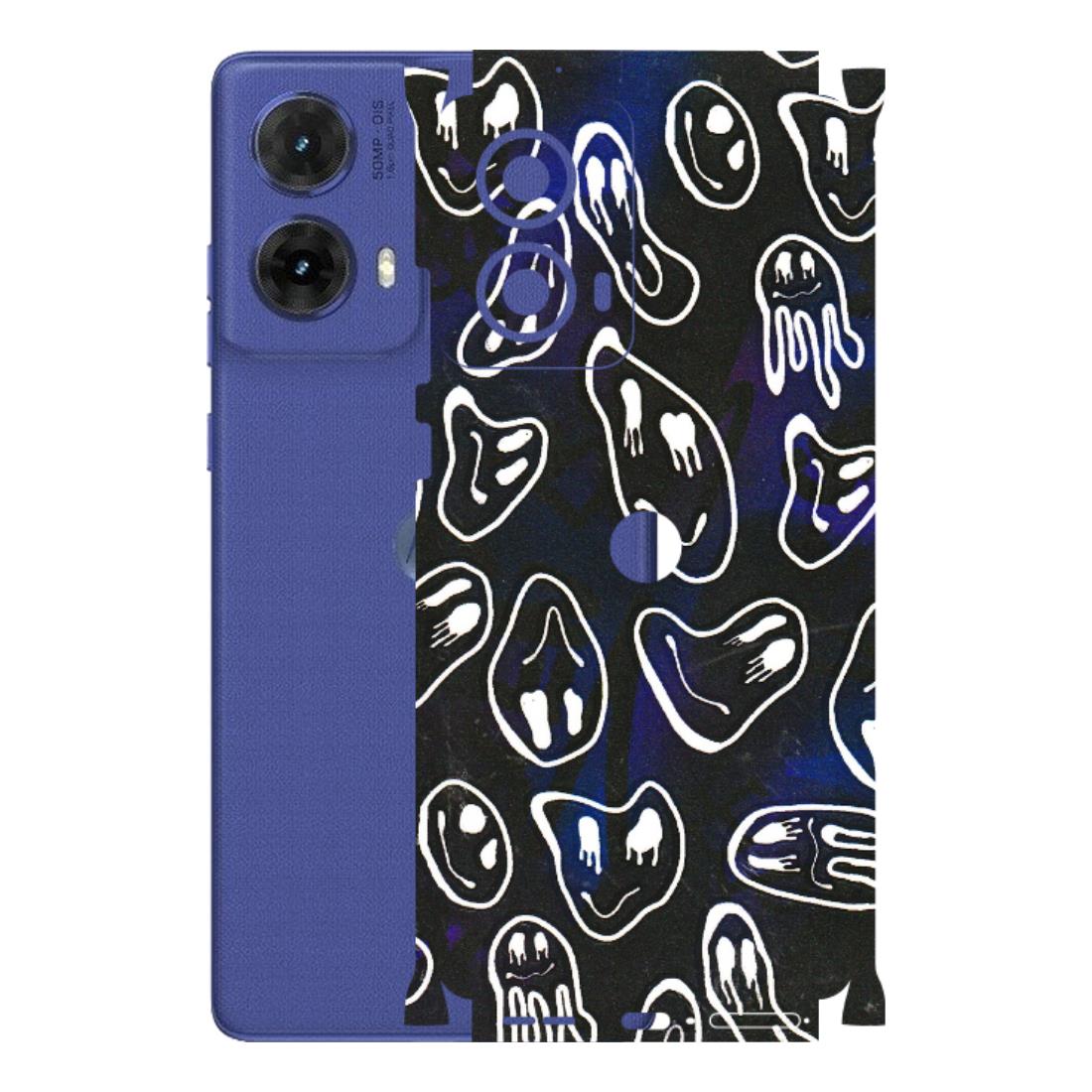 Motorola Phone Skins (All Models) - Distorted Smileys - 3D Embossed Finish (L-92) Motorola G85 (5G)
