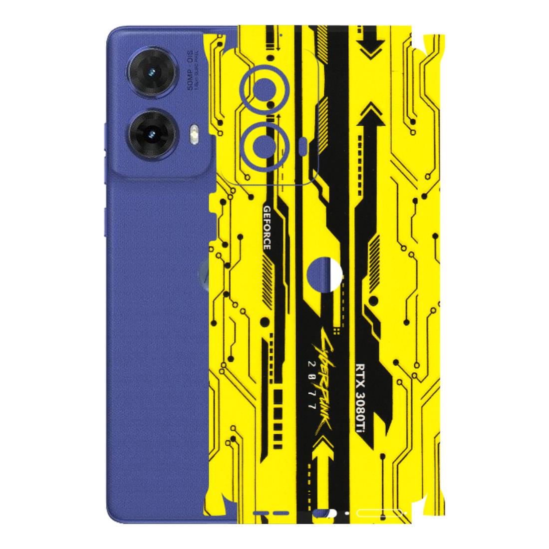 Motorola Phone Skins (All Models) - Yellow Cyberpunk - 3D Embossed Finish (L-93) Motorola G85 (5G)