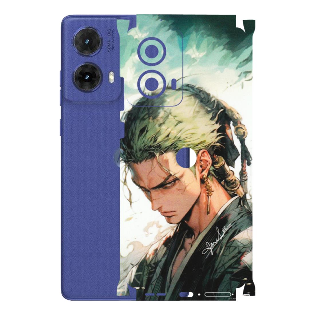 Motorola Phone Skins (All Models) - New Roronoa Zoro One Picece Anime - Matte Finish (M-140) Motorola G85 (5G)