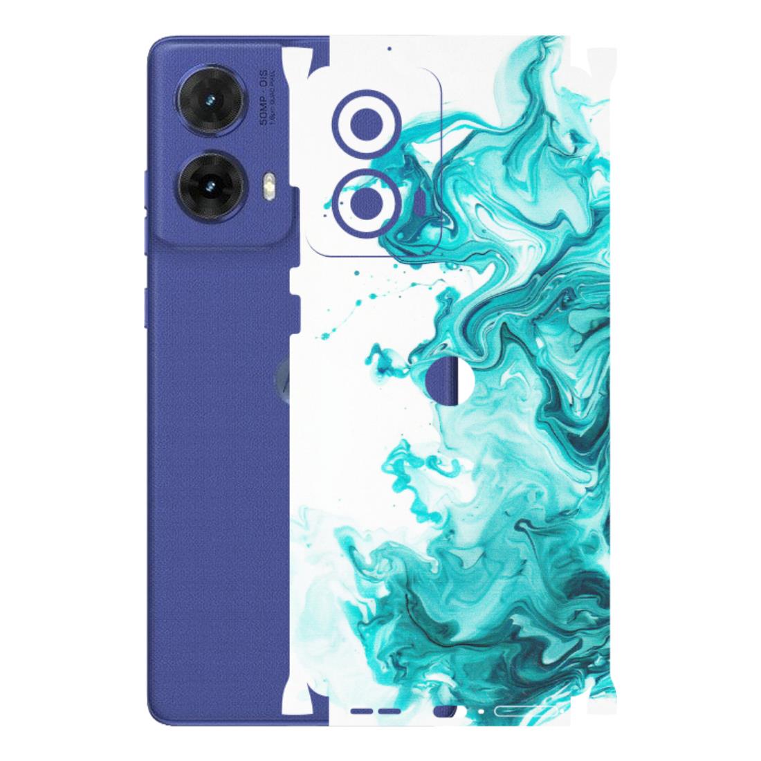Motorola Phone Skins (All Models) - Sky Blue Abstract Colour - Matte Finish (M-146) Motorola G85 (5G)