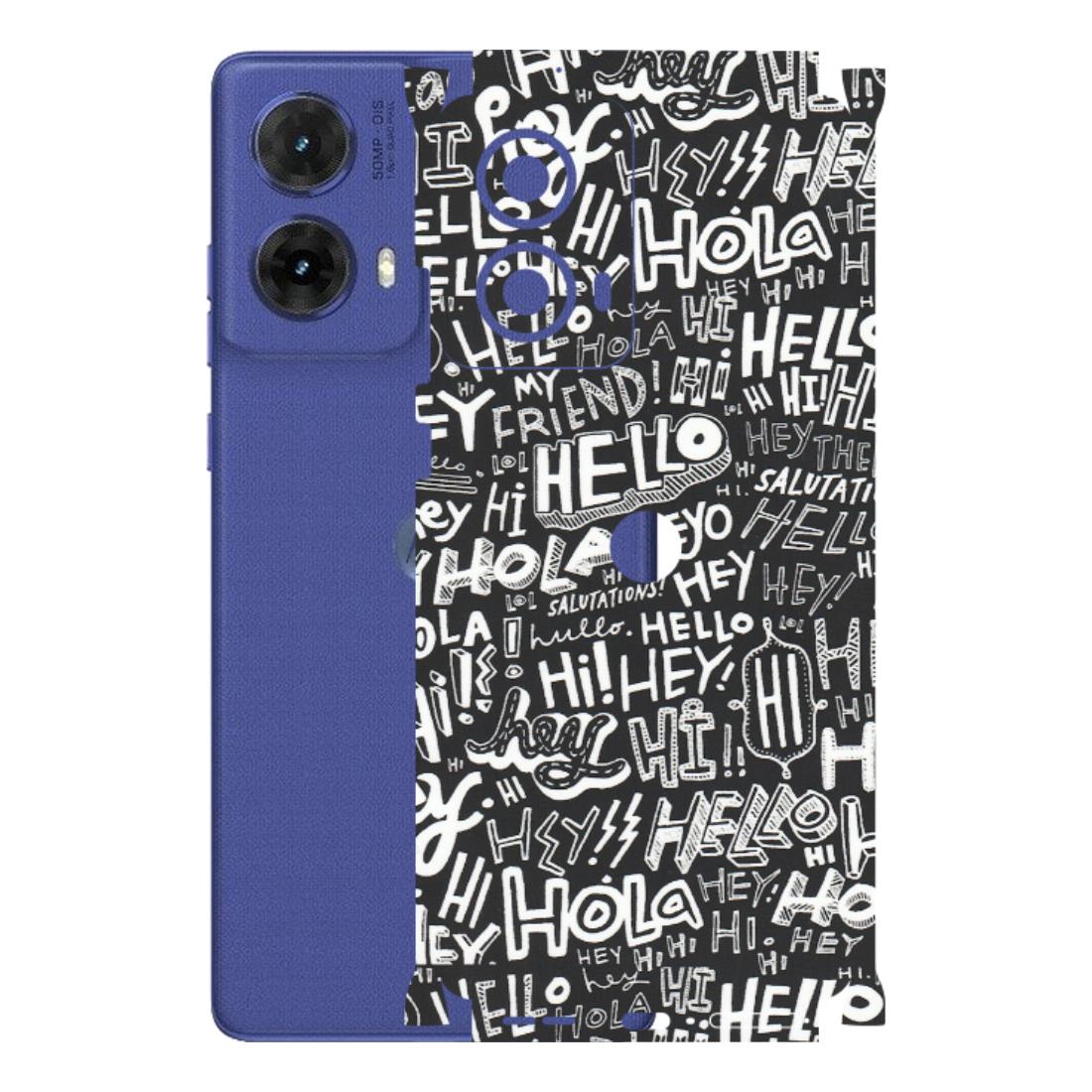 Motorola Phone Skins (All Models) - Hi Hello Doodles - Matte Finish (M-25) Motorola G85 (5G)