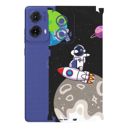 Motorola Phone Skins (All Models) - Astronaut Vibing Toon Running - Matte Finish (M-39) Motorola G85 (5G)