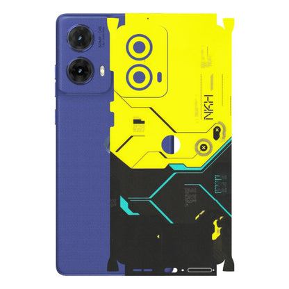Motorola Phone Skins (All Models) - Black Yellow Technica - Matte Finish (M-53) Motorola G85 (5G)