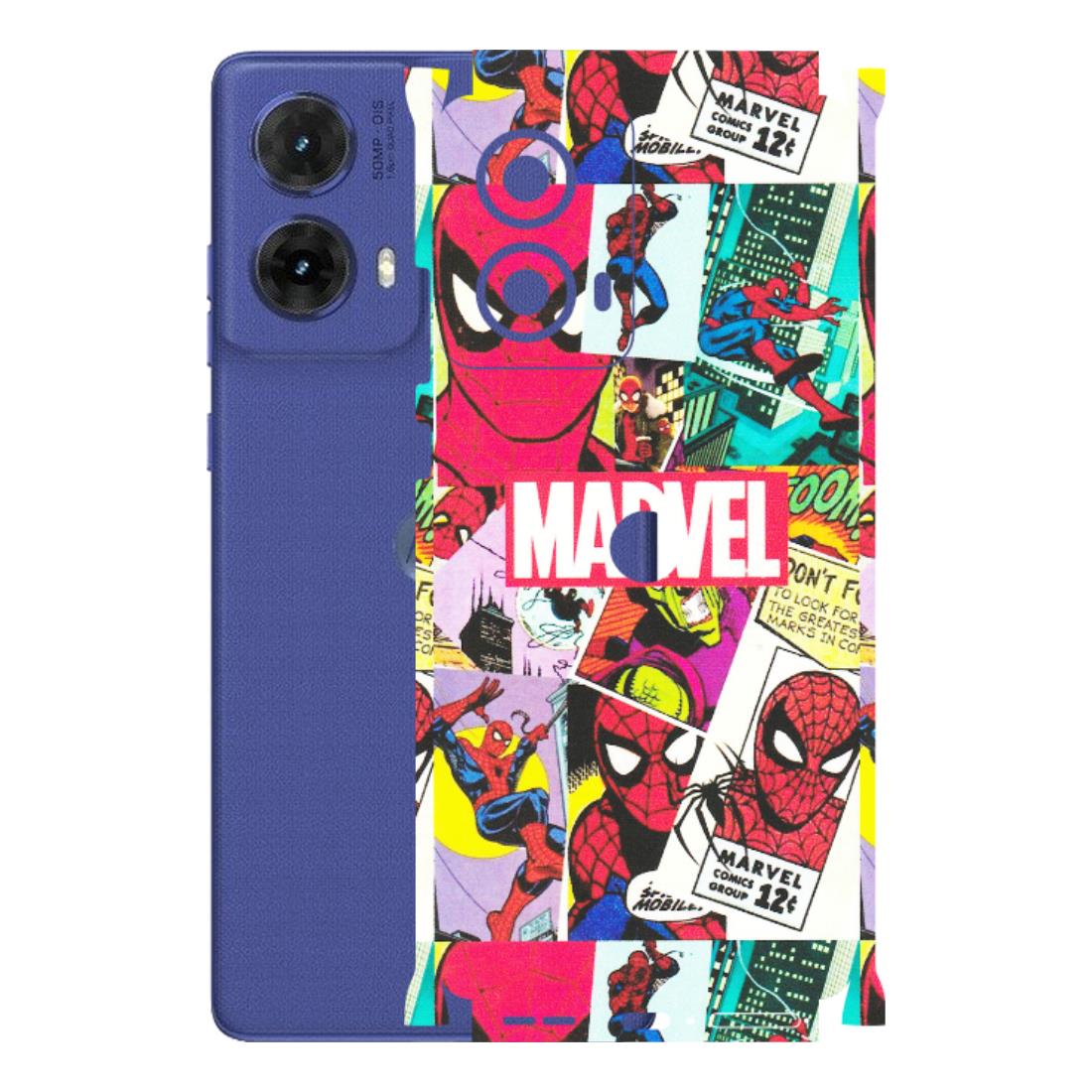 Motorola Phone Skins (All Models) - Marvel Comic Spiderman Grafitti - Matte Finish (M-72) Motorola G85 (5G)