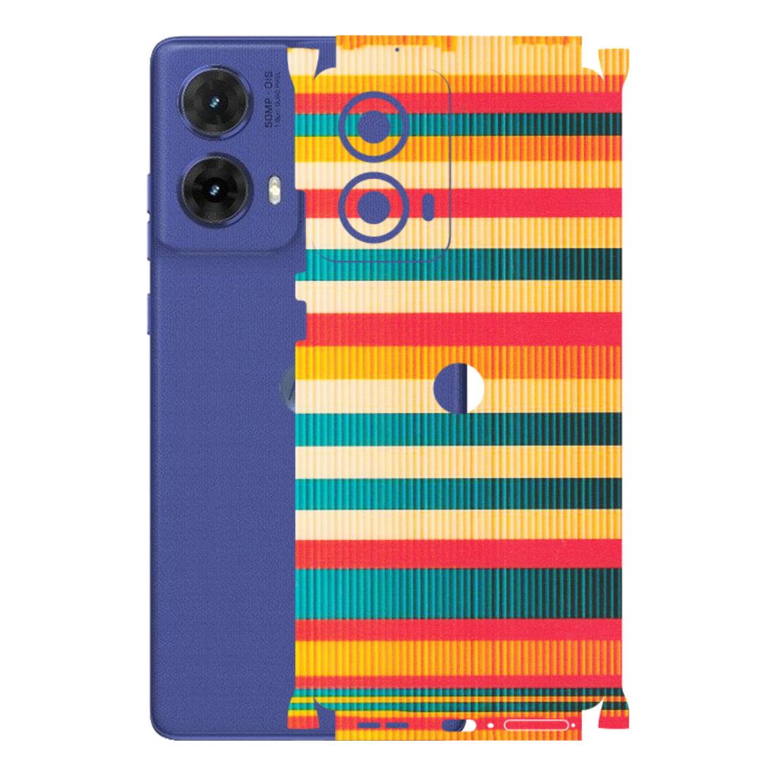 Motorola Phone Skins (All Models) - Colourful Stripes Soothing Effect - Matte Finish (M-86) Motorola G85 (5G)