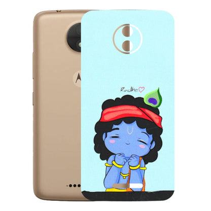 Motorola Phone Skins (All Models) - Radhe Radhe Cute Toon - 3D Embossed Finish (L-05) Motorola Moto C
