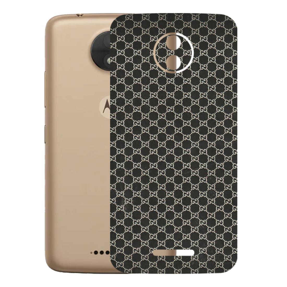 Motorola Phone Skins (All Models) - Black G Print - 3D Embossed Finish (L-109) Motorola Moto C