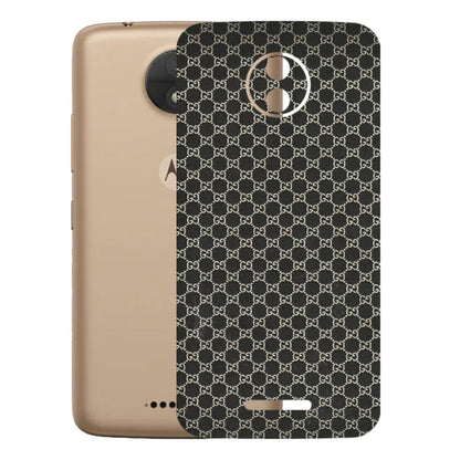 Motorola Phone Skins (All Models) - Black G Print - 3D Embossed Finish (L-109) Motorola Moto C