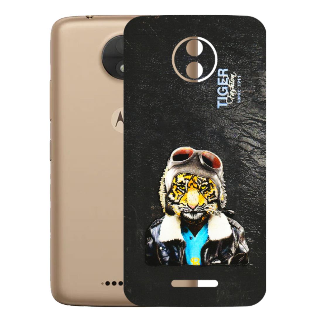 Motorola Phone Skins (All Models) - Rider Tiger - 3D Embossed Finish (L-113) Motorola Moto C