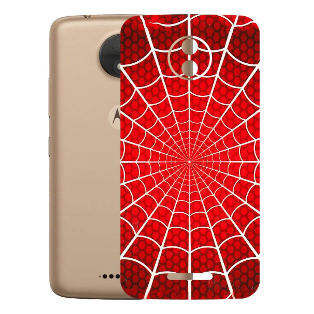 Motorola Phone Skins (All Models) - Classic Spidey Web - 3D Embossed Finish (L-115) Motorola Moto C