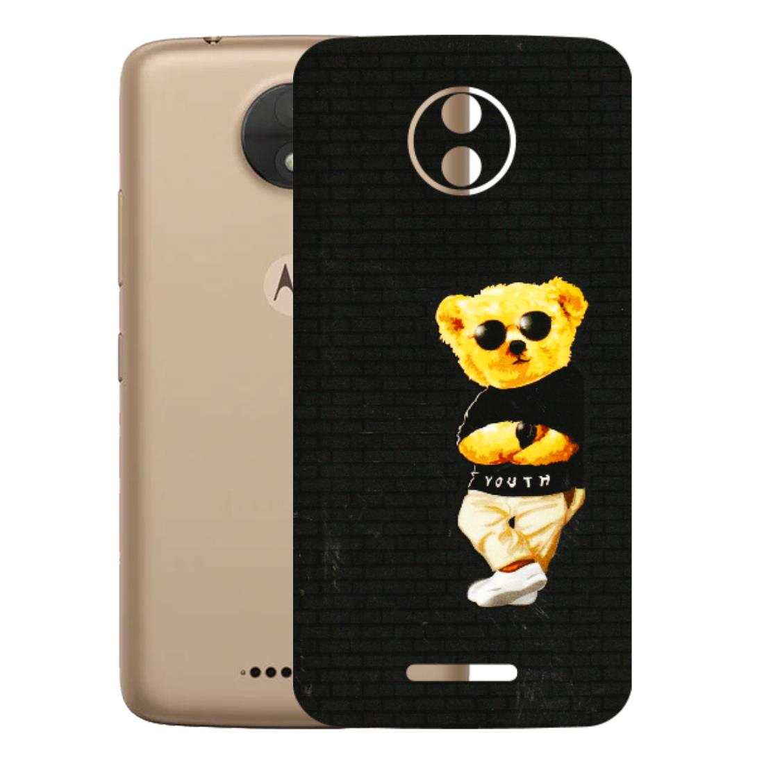 Motorola Phone Skins (All Models) - Classy Teddy Bear - 3D Embossed Finish (L-116) Motorola Moto C