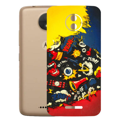 Motorola Phone Skins (All Models) - Pacific Doodle Art - 3D Embossed Finish (L-120) Motorola Moto C