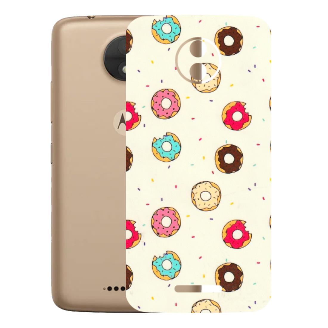 Motorola Phone Skins (All Models) - Mini Donuts Doodle Art - 3D Embossed Finish (L-122) Motorola Moto C