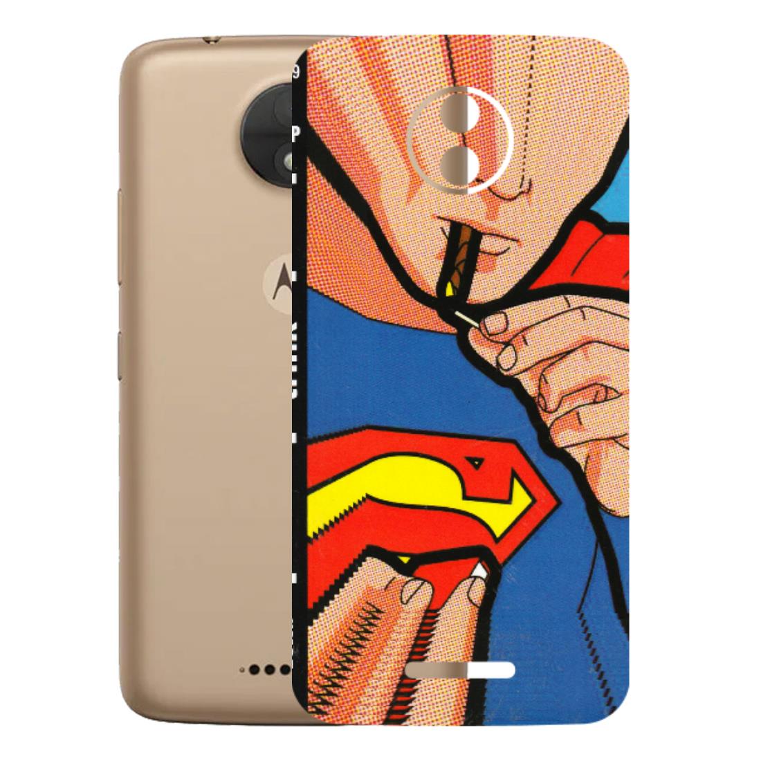Motorola Phone Skins (All Models) - Superman Sutta - 3D Embossed Finish (L-130) Motorola Moto C