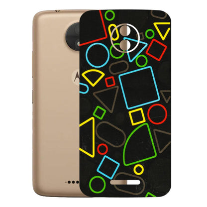 Motorola Phone Skins (All Models) - Black Shapes - 3D Embossed Finish (L-131) Motorola Moto C