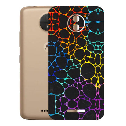 Motorola Phone Skins (All Models) - Abstract Art MultiColour - 3D Embossed Finish (L-133) Motorola Moto C