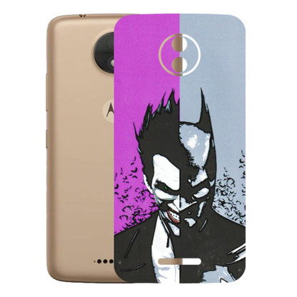 Motorola Phone Skins (All Models) - Batman & Joker - 3D Embossed Finish (L-143) Motorola Moto C
