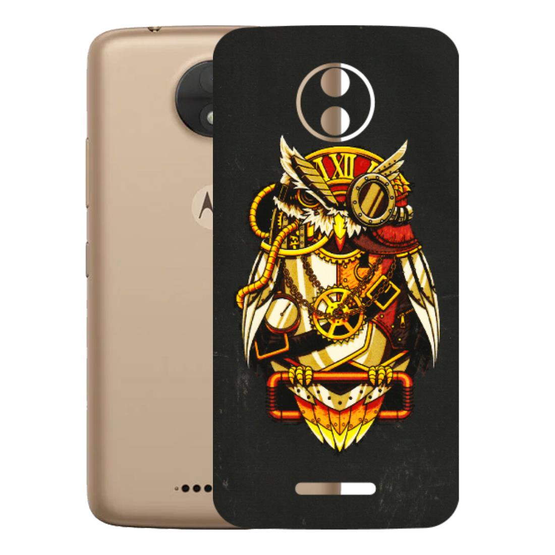 Motorola Phone Skins (All Models) - Classy Smart Owl - 3D Embossed Finish (L-144) Motorola Moto C