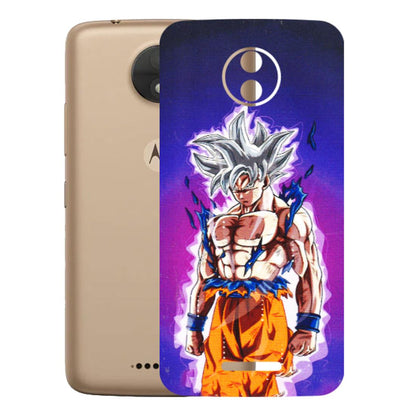 Motorola Phone Skins (All Models) - Goku Purple Anime - 3D Embossed Finish (L-147) Motorola Moto C