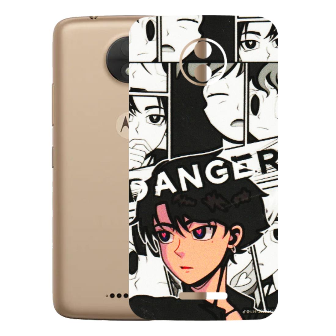 Motorola Phone Skins (All Models) - Danger Anime - 3D Embossed Finish (L-155) Motorola Moto C