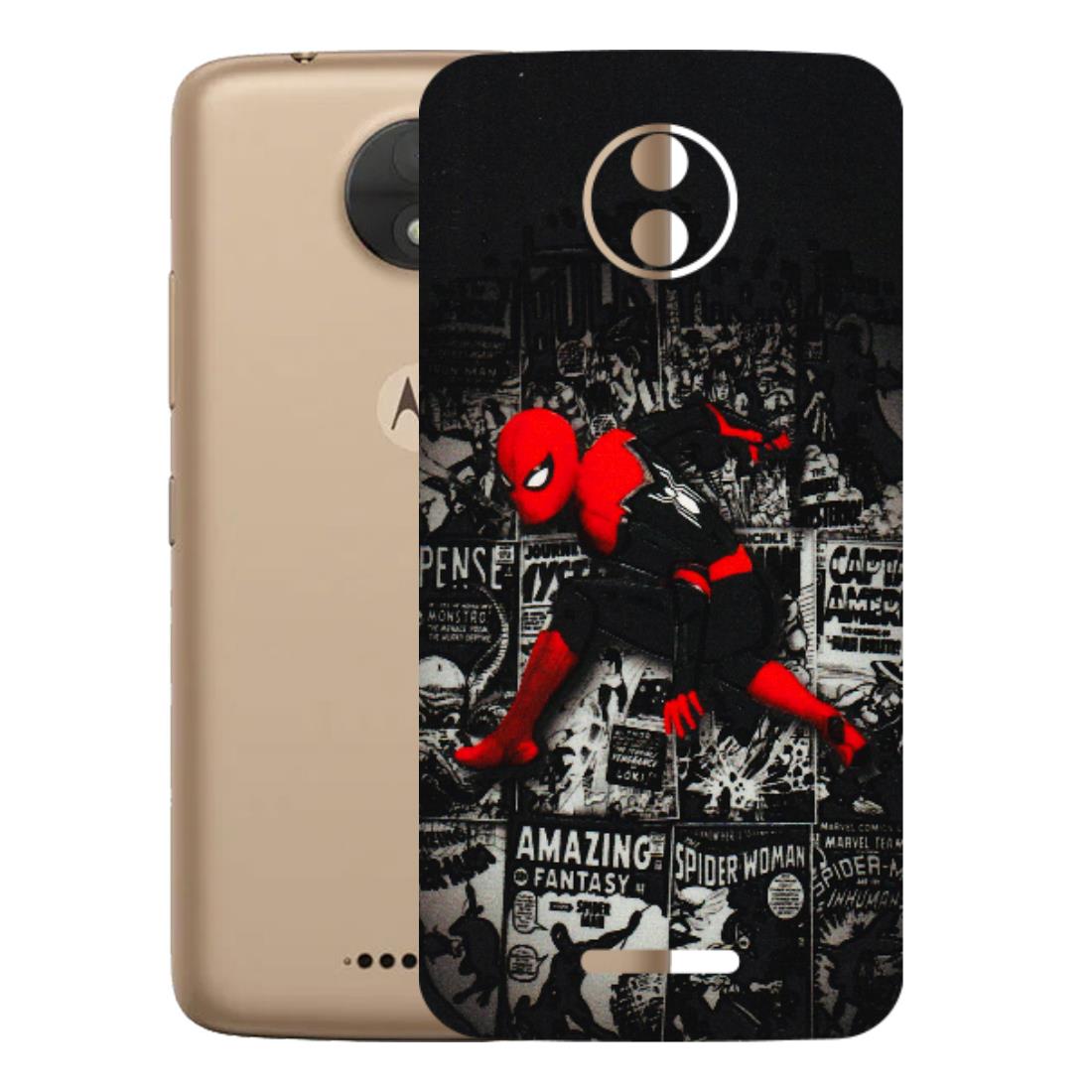 Motorola Phone Skins (All Models) - SpiderMan New - 3D Embossed Finish (L-162) Motorola Moto C