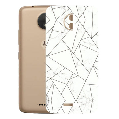 Motorola Phone Skins (All Models) - Luxury White Marble Effect - 3D Embossed Finish (L-168) Motorola Moto C