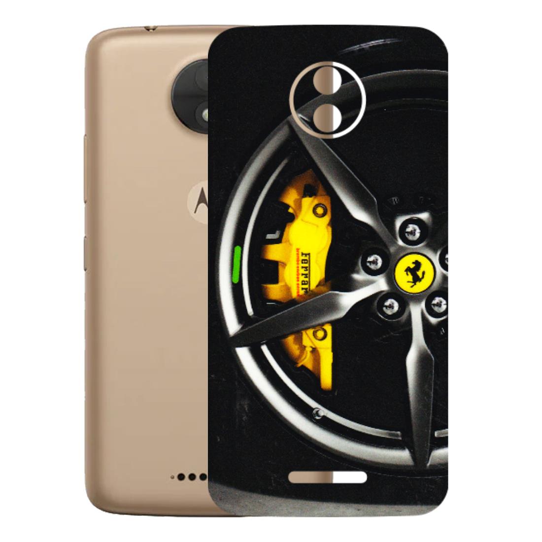 Motorola Phone Skins (All Models) - Ferrari Wheel Alloy - 3D Embossed Finish (L-173) Motorola Moto C