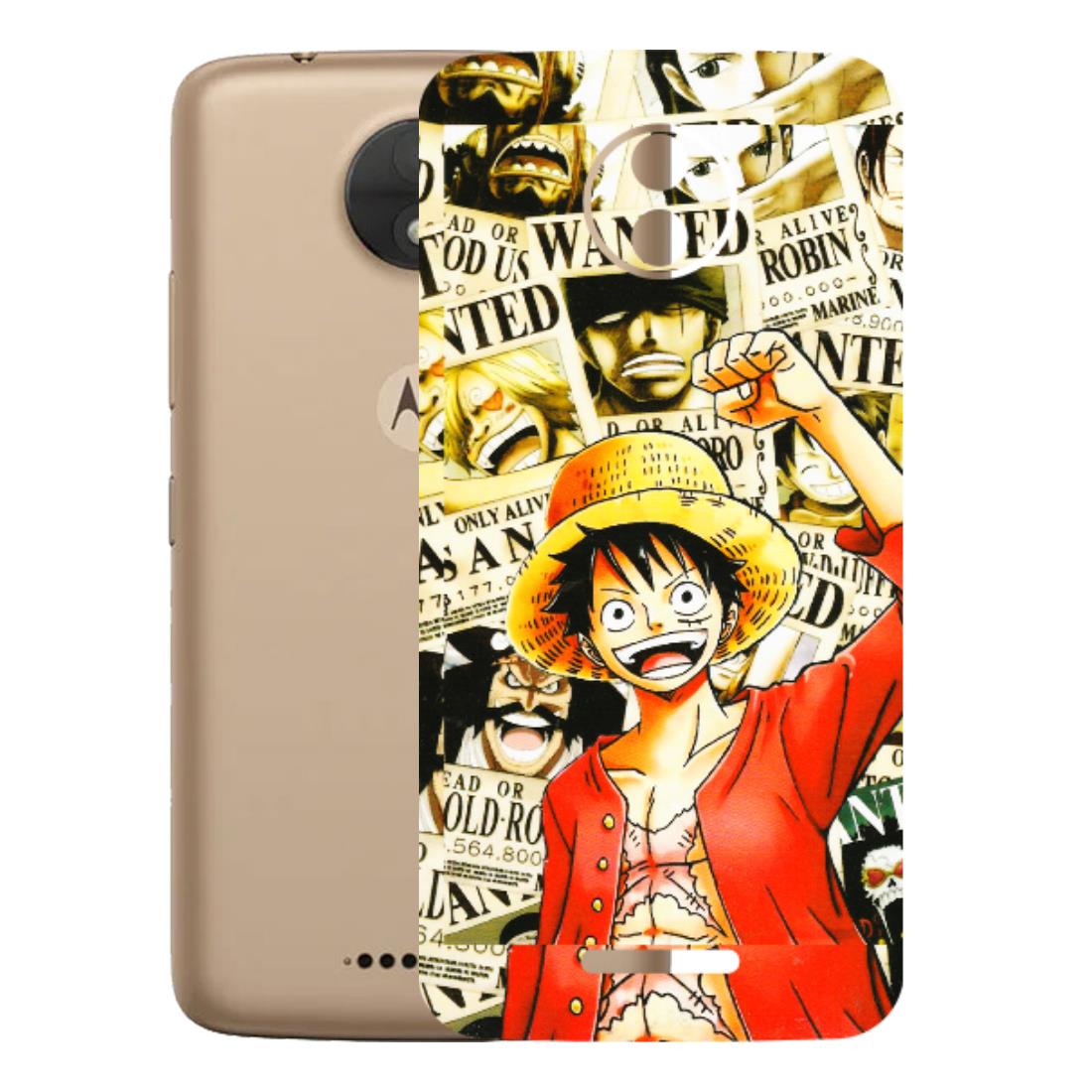Motorola Phone Skins (All Models) - Luffy Anime - 3D Embossed Finish (L-177) Motorola Moto C