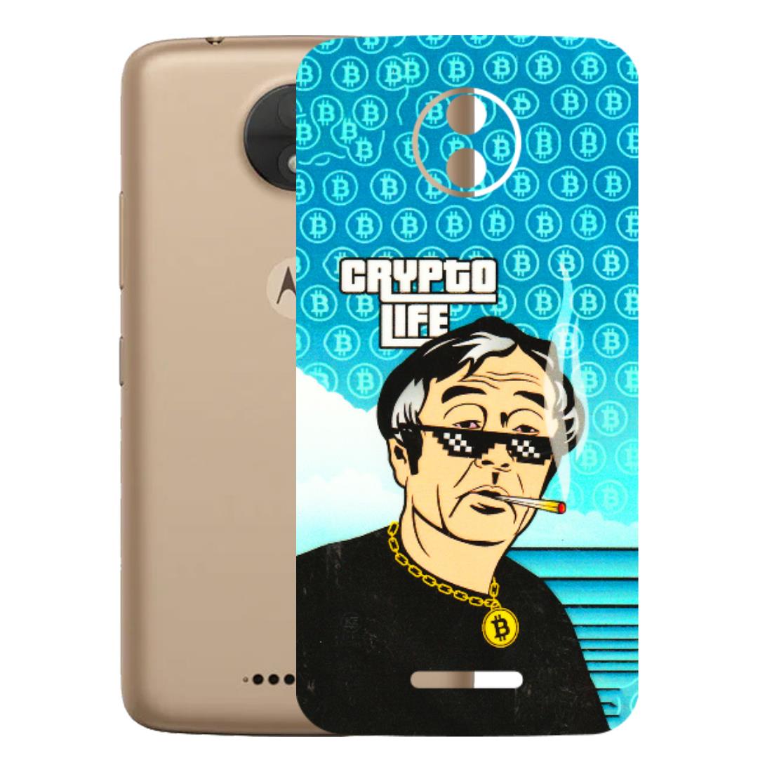 Motorola Phone Skins (All Models) - Crypto Thug Life - 3D Embossed Finish (L-179) Motorola Moto C