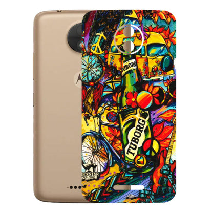 Motorola Phone Skins (All Models) - Cool Beer Bottle - 3D Embossed Finish (L-193) Motorola Moto C