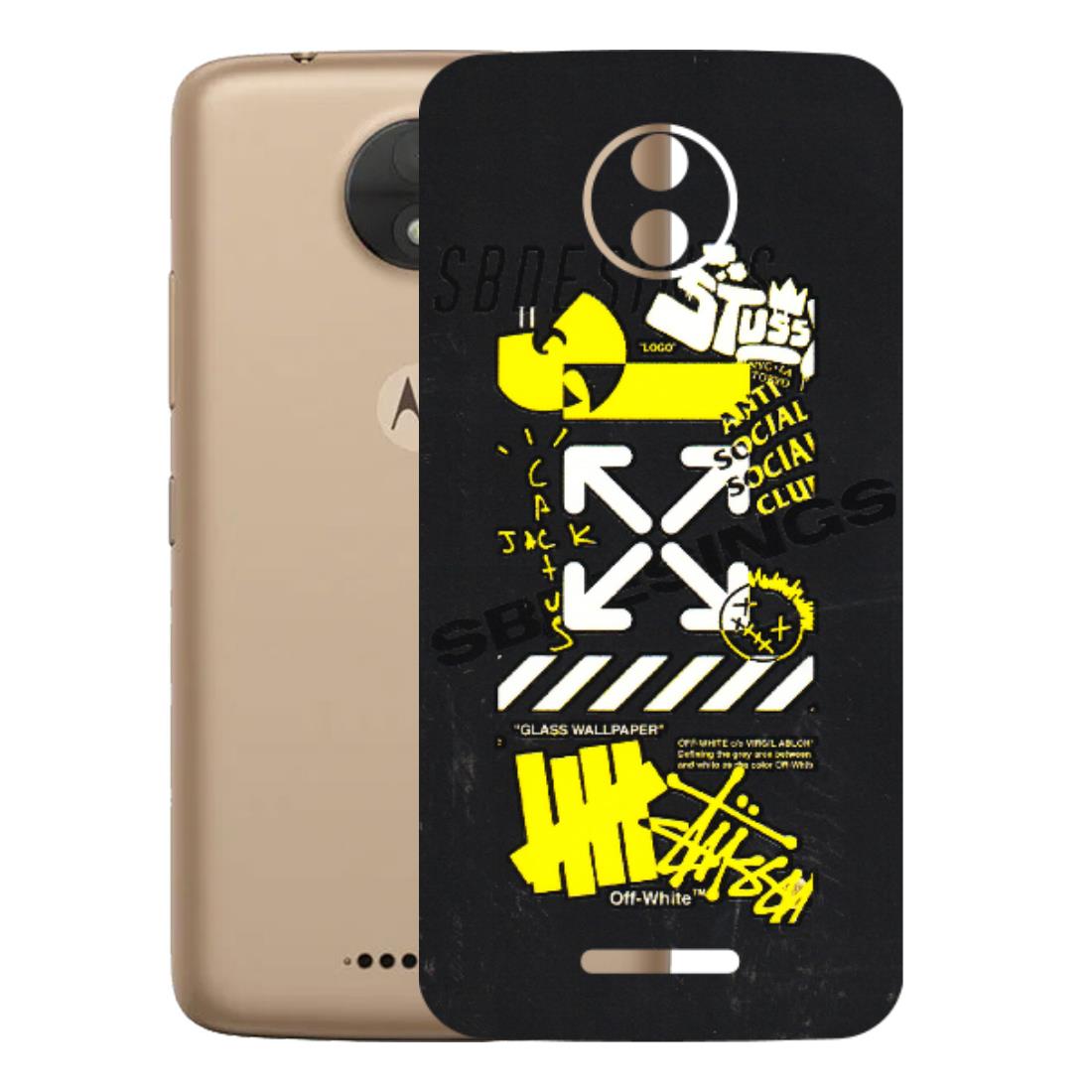 Motorola Phone Skins (All Models) - Anti Social Graffiti - 3D Embossed Finish (L-198) Motorola Moto C