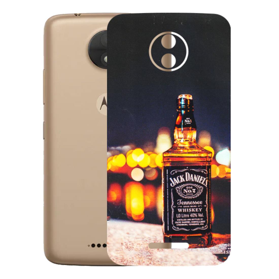 Motorola Phone Skins (All Models) - JD Whiskey Bottle - 3D Embossed Finish (L-20) Motorola Moto C