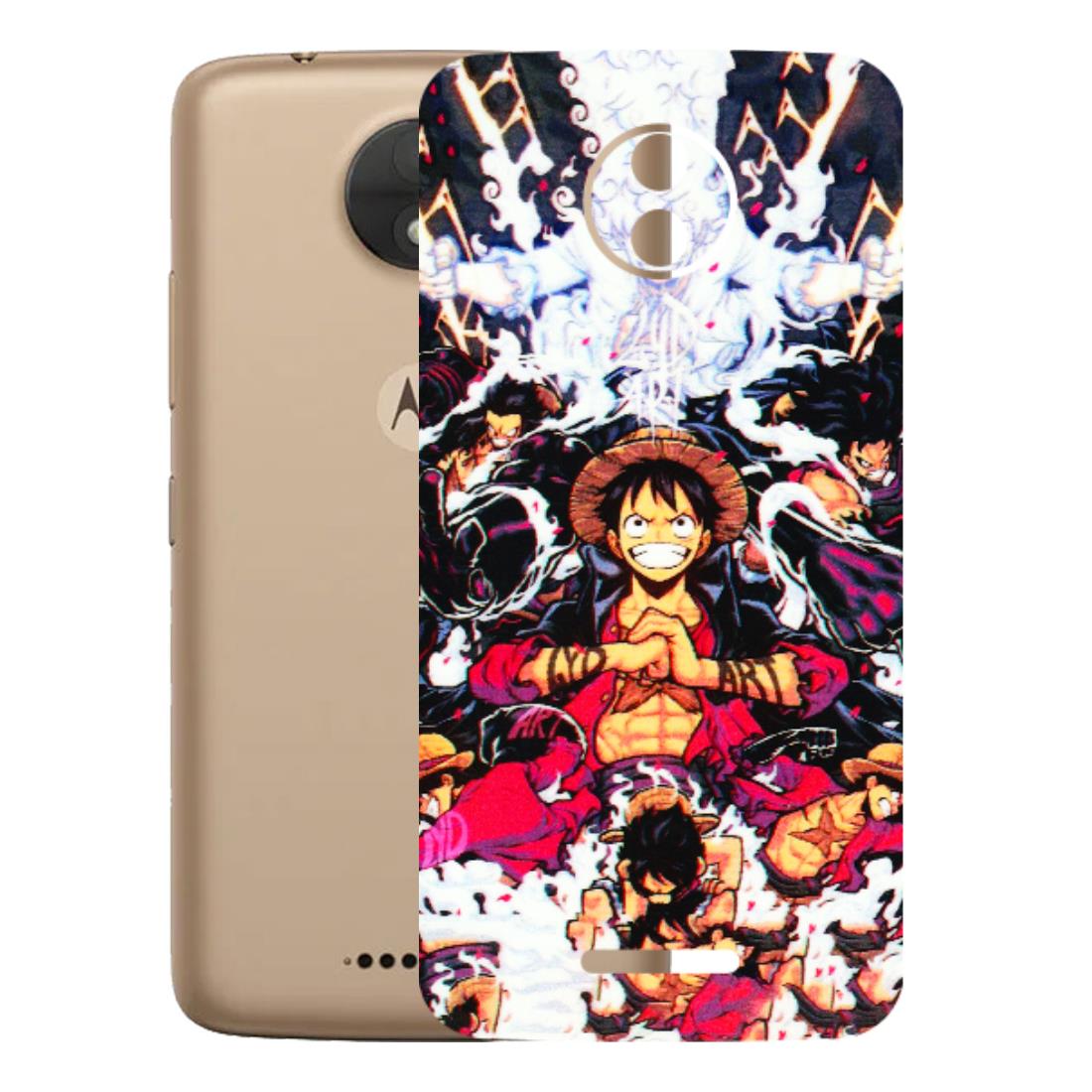 Motorola Phone Skins (All Models) - Luffy Anime Character - 3D Embossed Finish (L-203) Motorola Moto C