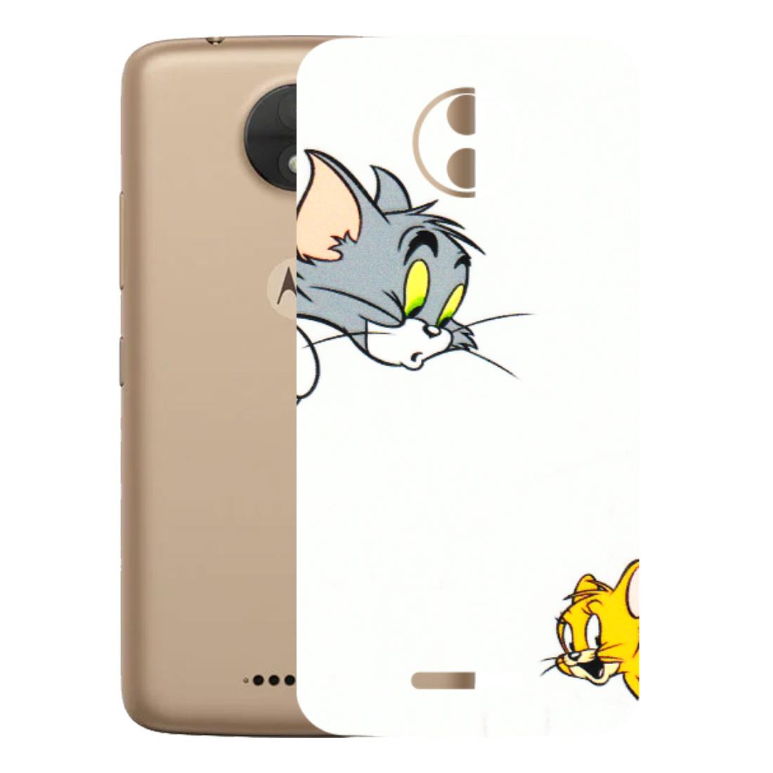 Motorola Phone Skins (All Models) - Cute Tom And Jerry - 3D Embossed Finish (L-220) Motorola Moto C