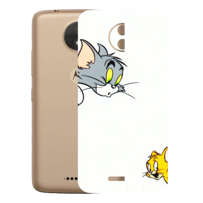 Motorola Phone Skins (All Models) - Cute Tom And Jerry - 3D Embossed Finish (L-220) Motorola Moto C