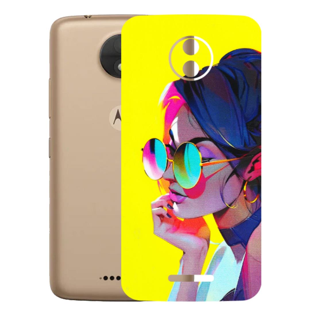 Motorola Phone Skins (All Models) - Bold Stylish Girl - 3D Embossed Finish (L-222) Motorola Moto C