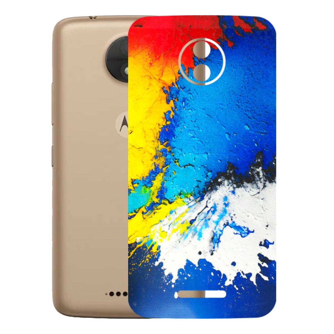 Motorola Phone Skins (All Models) - Acrylic Paint Spill - 3D Embossed Finish (L-229) Motorola Moto C