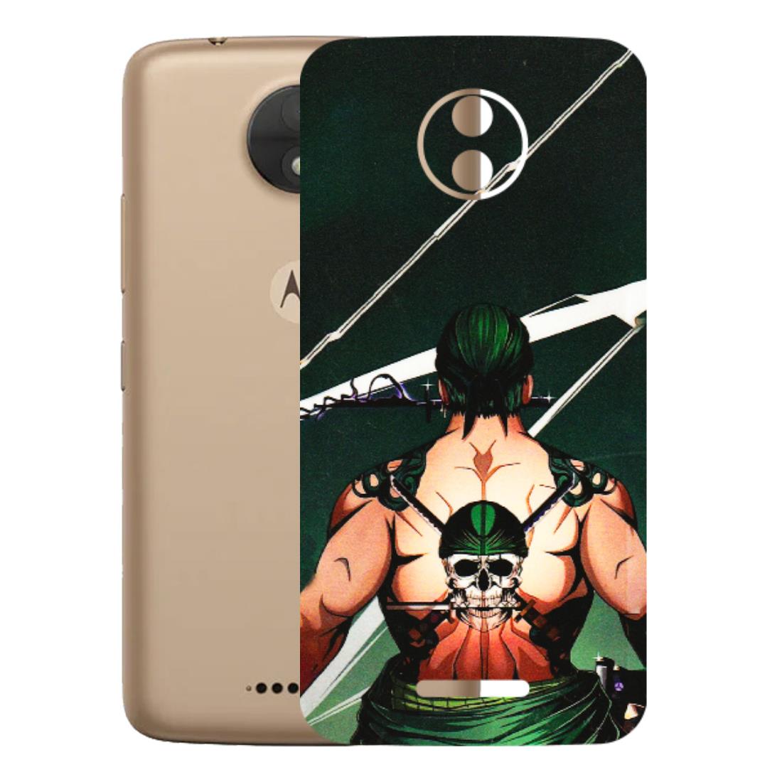 Motorola Phone Skins (All Models) - Zoro Anime - 3D Embossed Finish (L-23) Motorola Moto C