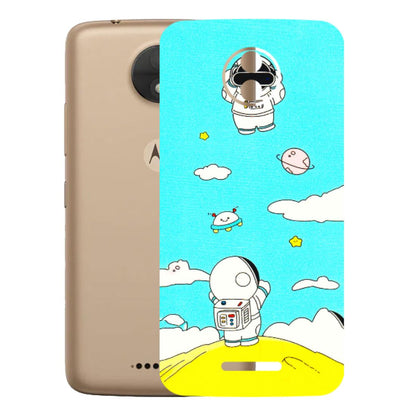 Motorola Phone Skins (All Models) - Blue Skies Astro Float - 3D Embossed Finish (L-230) Motorola Moto C